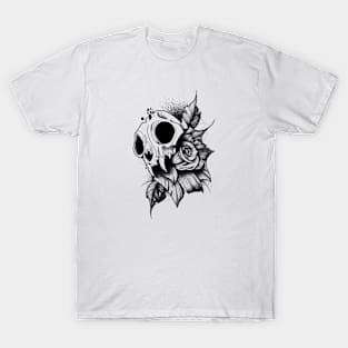 Skull And Rose (black version) T-Shirt